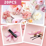 PALAY Floral Hair Clip Set for Wedding and Party with 21pcs Chiffon Flowers | Women Girls