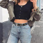 PALAY Waist Belt for Women featuring Sparkling Rhinestones and 44 in Adjustable Eyelets | Black Leather Style