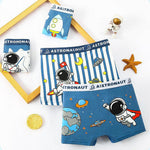 PALAY Boys Underwear 4 Pack for Toddlers with Elastic Waist featuring Cotton Spandex Fabric | Soft Astronaut Boxer Briefs for Ages 3–12