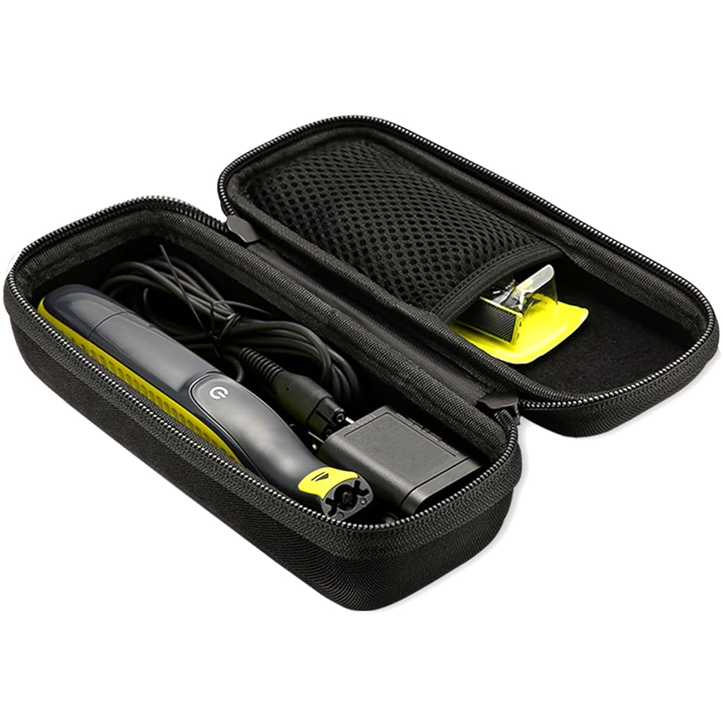 PALAY® Estuche rígido para recortadora y afeitadora eléctrica, bolsa de transporte y organizador de viaje para QP2520, QP2530, QP2620, QP2630, negro