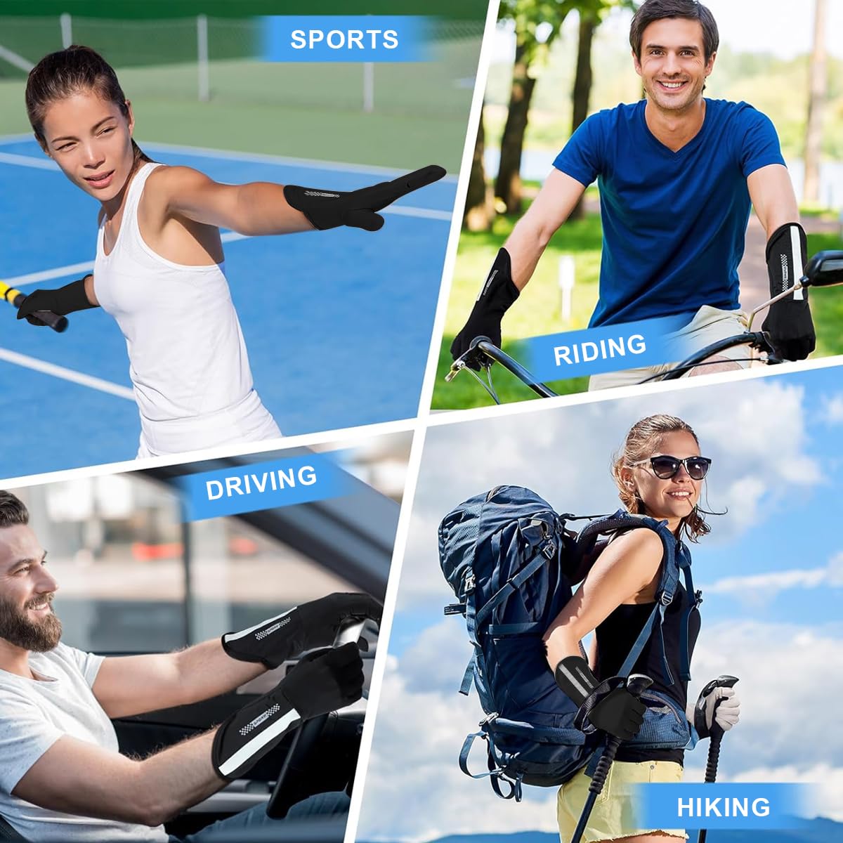 PALAY Driving Gloves for Women with UV Protection and Open Finger Ice Silk Design | 3PCS