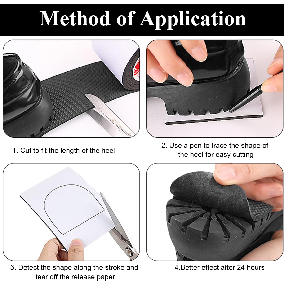 PALAY® Shoe Sole Repair Tape EVA Self Adhesive Shoe Sole Repair Patch Anti-slip Texture Design DIY Shoe Sole Repair Tape Cuttable Shoe Sole Repair