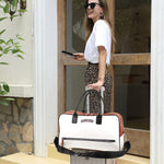 PALAY Duffle Bag for Travel with Dual Zipper Design and 45x20x25 cm Capacity | PU Leather Waterproof Shoulder Bag for Women