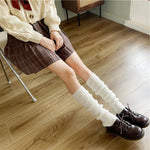 PALAY® Leg Warmers for Women, Girls Stylish Winter Warm Knit Leg Warmer Calf Length Socks Warm Stocking Fashion Boot Socks Retro Woolen Leg Warmer for Women and Girls