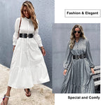 PALAY® Black Belt for Women Dress Stretchy Fashion PU Leather Wide Waist Belt Vintage for Dress Blouse Blazer -Fit Waist 23-33"