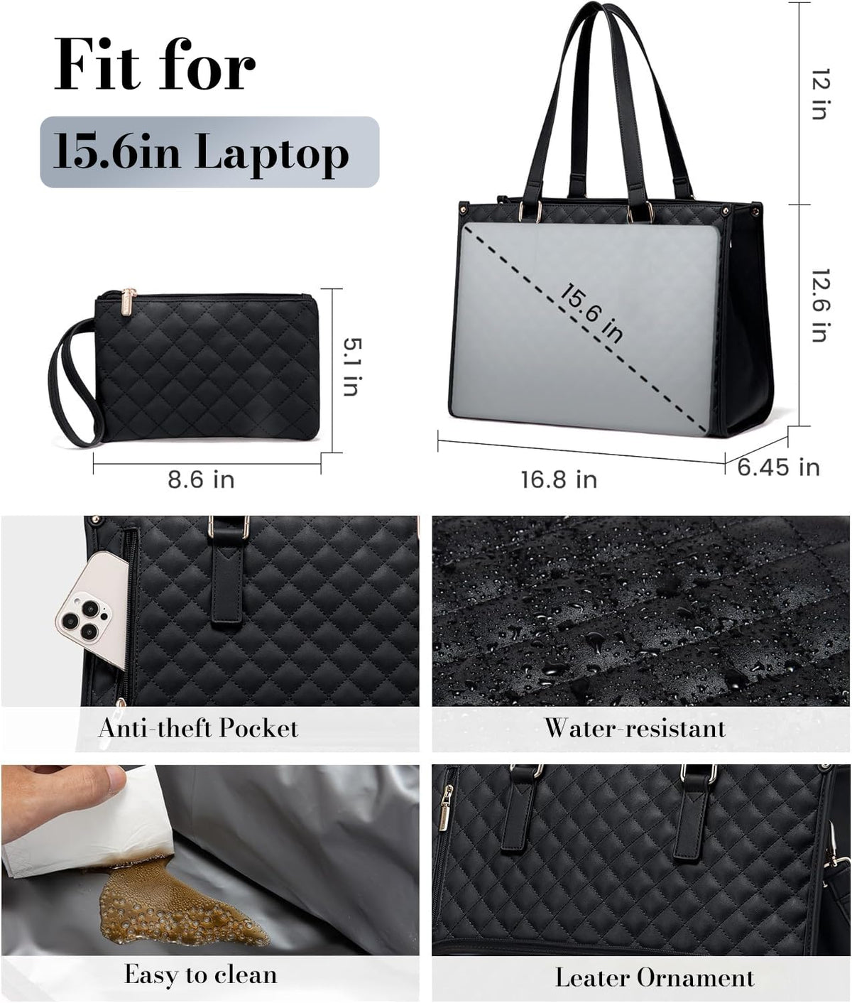 PALAY Tote Bag for Women with 48×32×18cm Size and Insulated Lunch Compartment | Shoulder and Hand Carry for Work or Travel