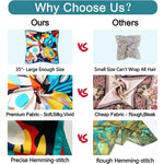 PALAY® Satin Scarf for Women Stylish Silk Like Polyester Head Scarf 35" Square Fashion Prints Vibrant Color Hair Wrap Scarfs Ladies Gift