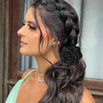 PALAY Rose Hair Claw Clips for Women featuring 6pcs 3.5 in Design in Black and White | Elegant Flower Style