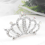 PALAY® Crown for Girls Mini Princess Crown Shiny Crystal Tiara Crown with Hair Comb Silver Rhinestone Hair Accessories Crown Birthday Gifts for Women