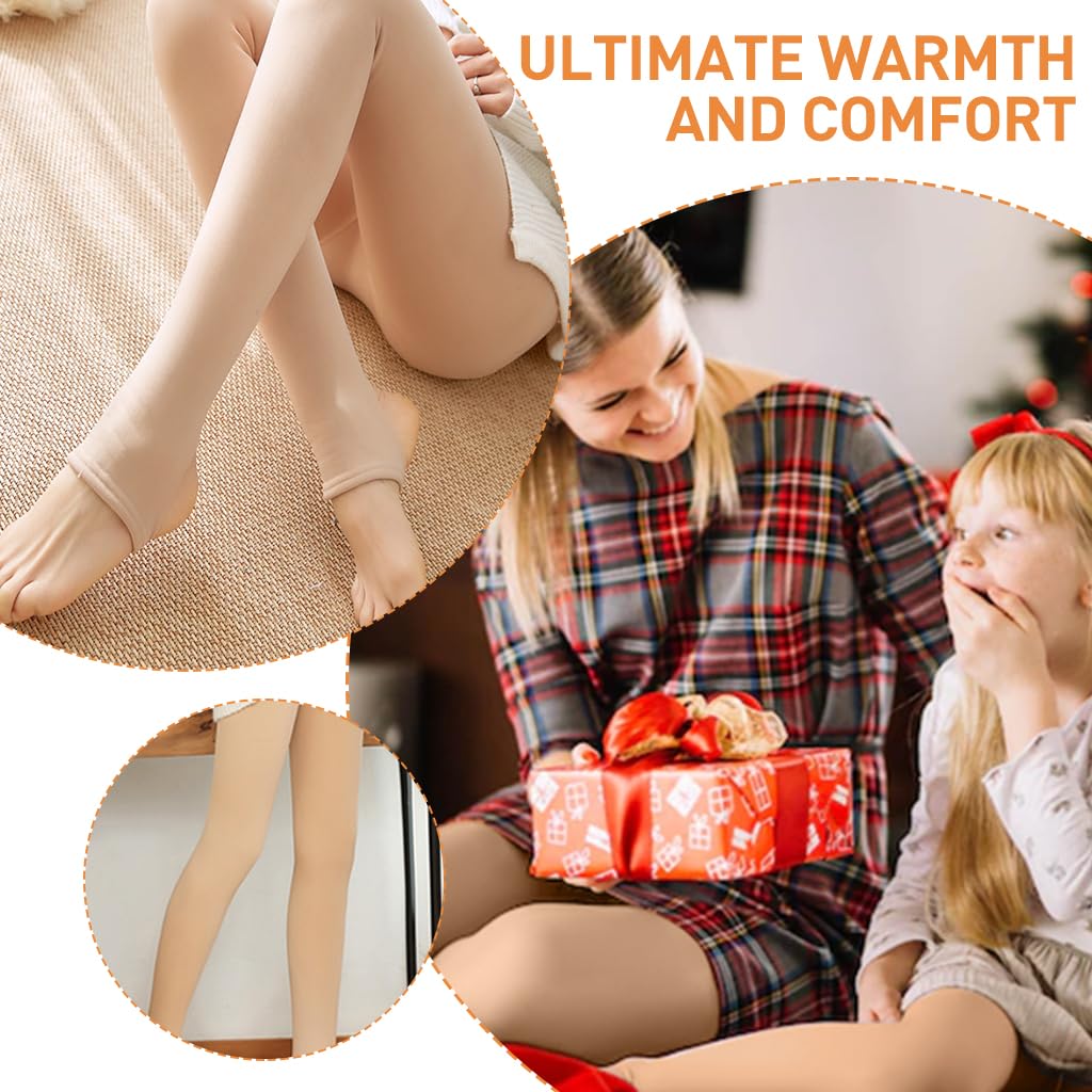 PALAY Women's Opaque Fleece Lined Tights for Winter Warmth with High Waist Fit | Sheer Look