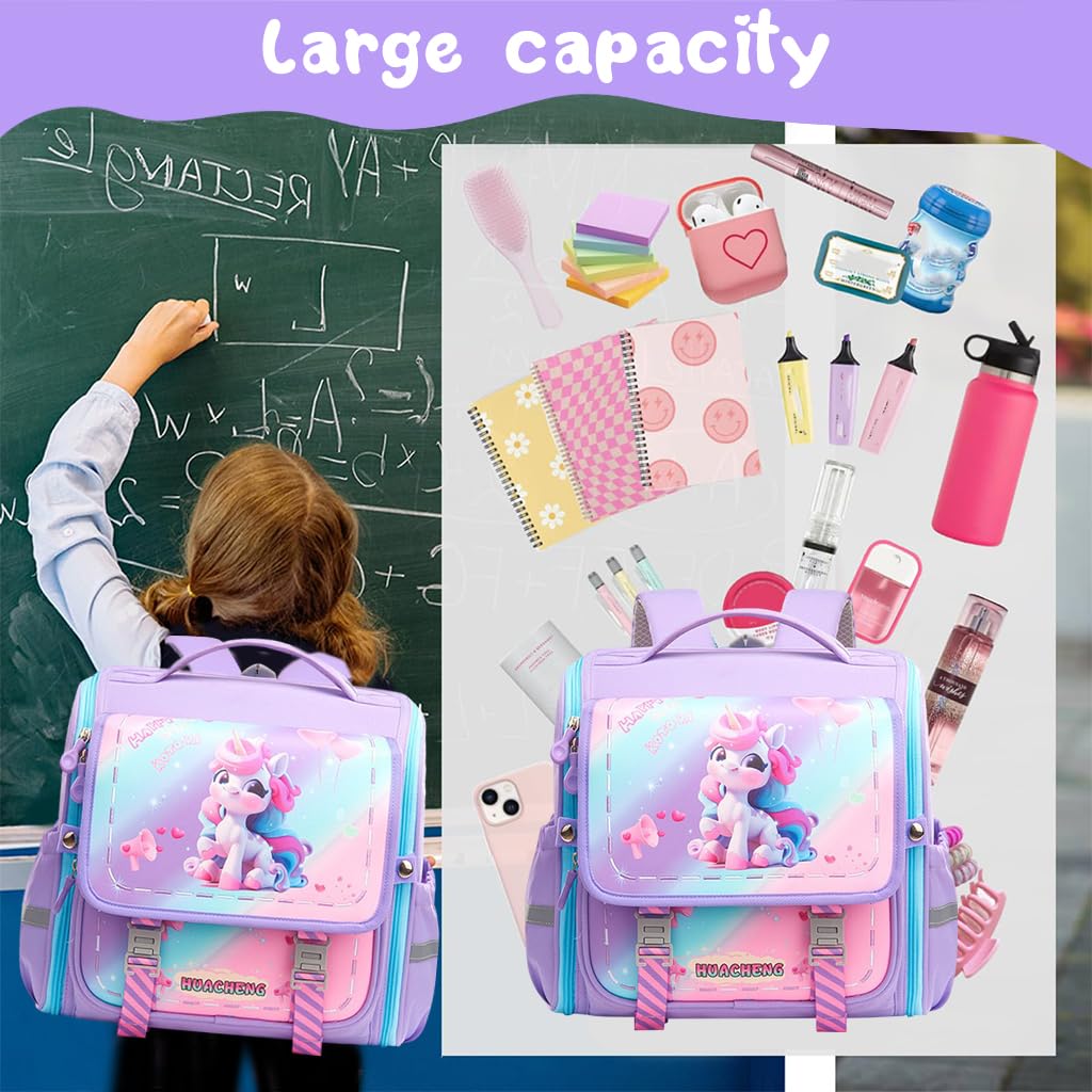 PALAY Backpack for Kids featuring Unicorn Pattern and Reinforced Zippers | Ideal School Bag