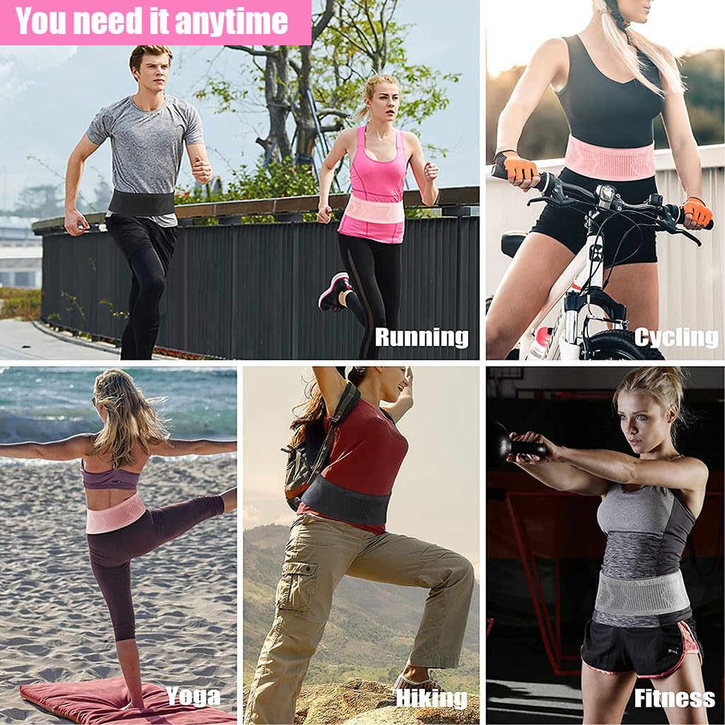 PALAY Slim Running Belt Bag for Workouts and Travel featuring 360° Open Pocket | 2PCS