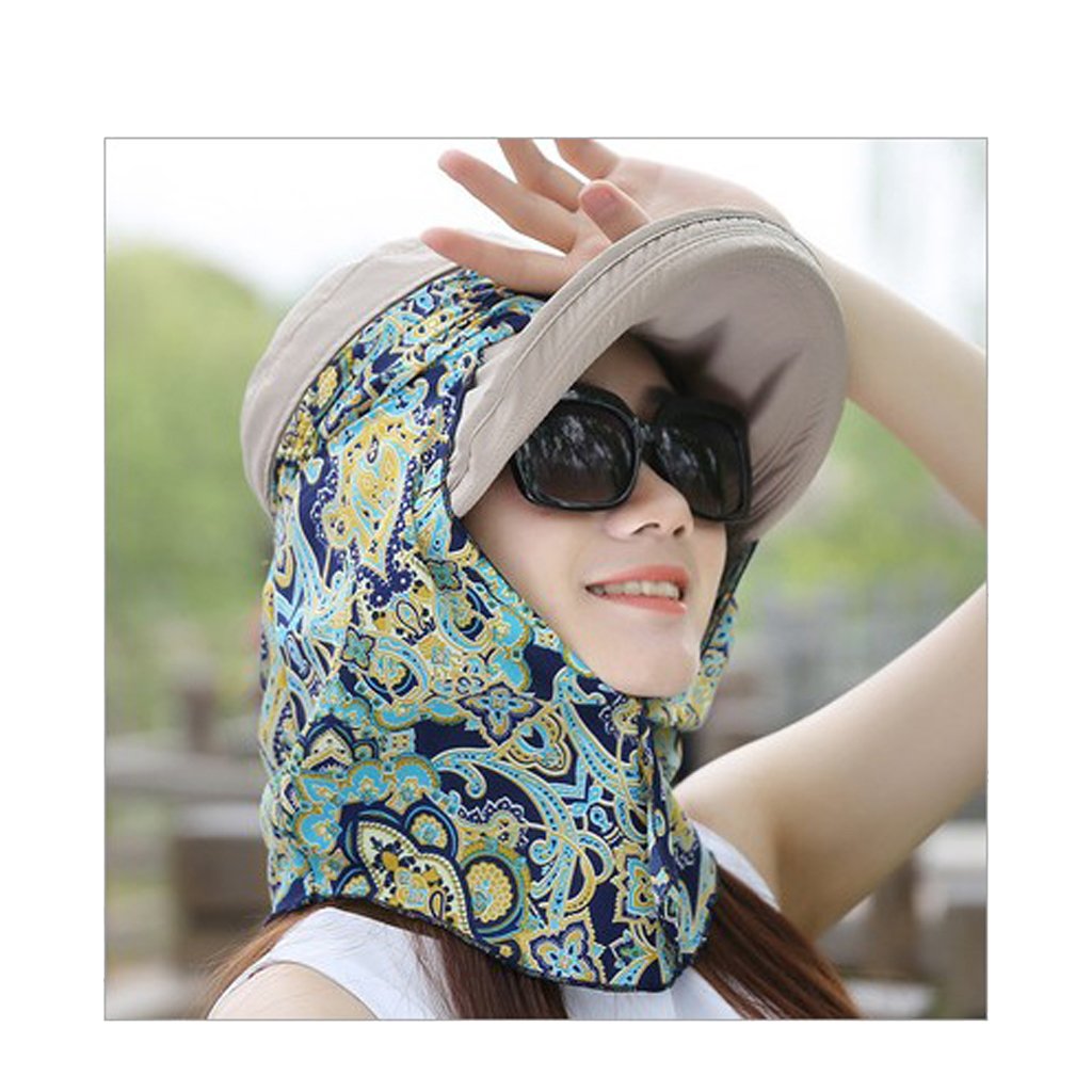 PALAY Hats for Women with 14cm Wide Brim and Detachable Top for Summer Sun Protection | Canvas Fabric