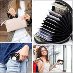 PALAY Travel Card Holder with 8 Slots and Secure Zipper Closure | PU Penguin Print Wallet