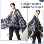 PALAY Womens Shawl for Winter and Indoor Outdoor Use with Front Loop 51 x 59 in | Soft Dacron Checked Wrap Black