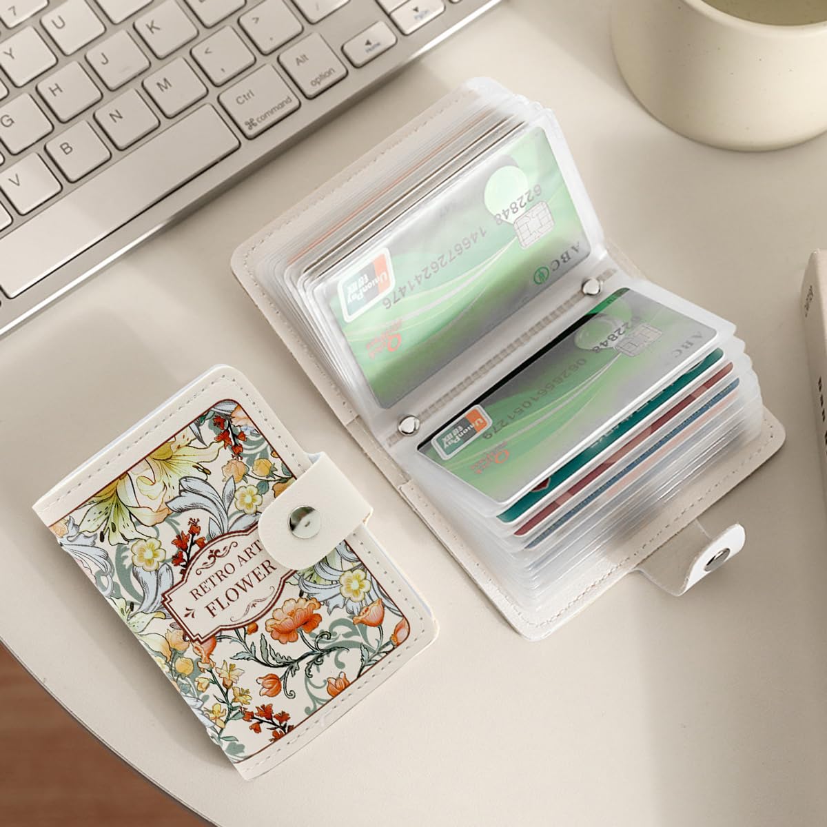 PALAY Credit Card Holder for Women with 20-Card Storage and Anti-Demagnetization PU Wallet | Compact Organizer for Travel