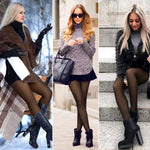 PALAY Women's Fleece Lined Tights for Winter Warmth with High Waist Support | Black Free Size