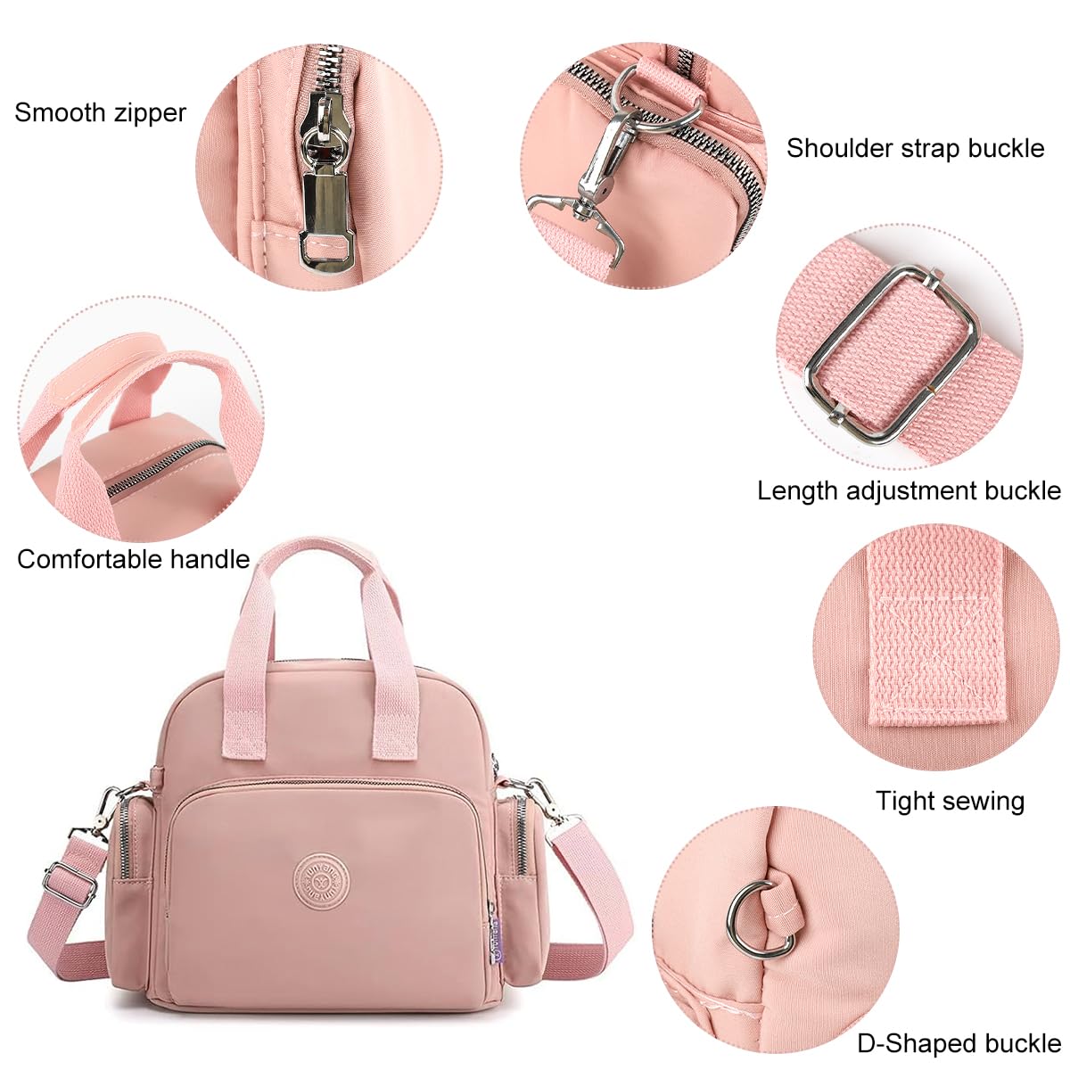 PALAY Crossbody Bag for Women with 3 in 1 Convertible Design and Multi Pocket Nylon Style