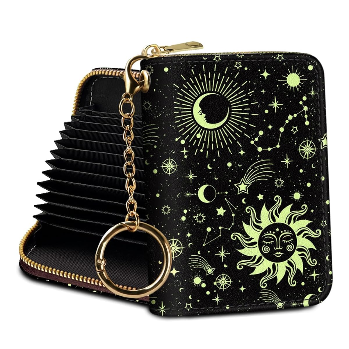 PALAY Credit Card Holder Wallet for Women with 12 Slots and Dual Cash Compartments | PU Leather 11×8×2.5 cm Design