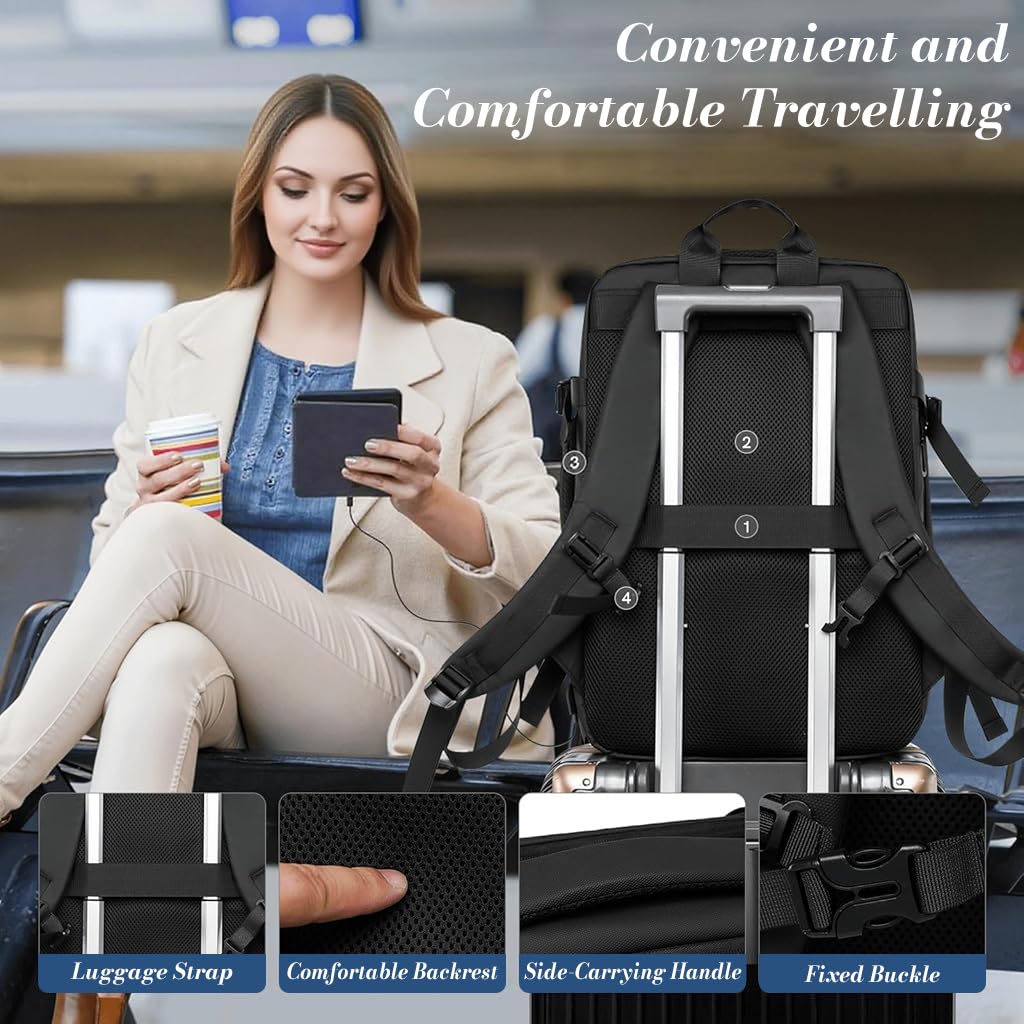 PALAY Laptop Backpack for Office and Travel with USB Port and 17.3 inch Compartment | Waterproof Oxford Bag