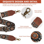 PALAY Retro Jacquard Embroidery Wide Shoulder Strap for Handbag and Travel Bag featuring Adjustable 29.5–53.14 in Length | Polyester Material with Metal Buckle