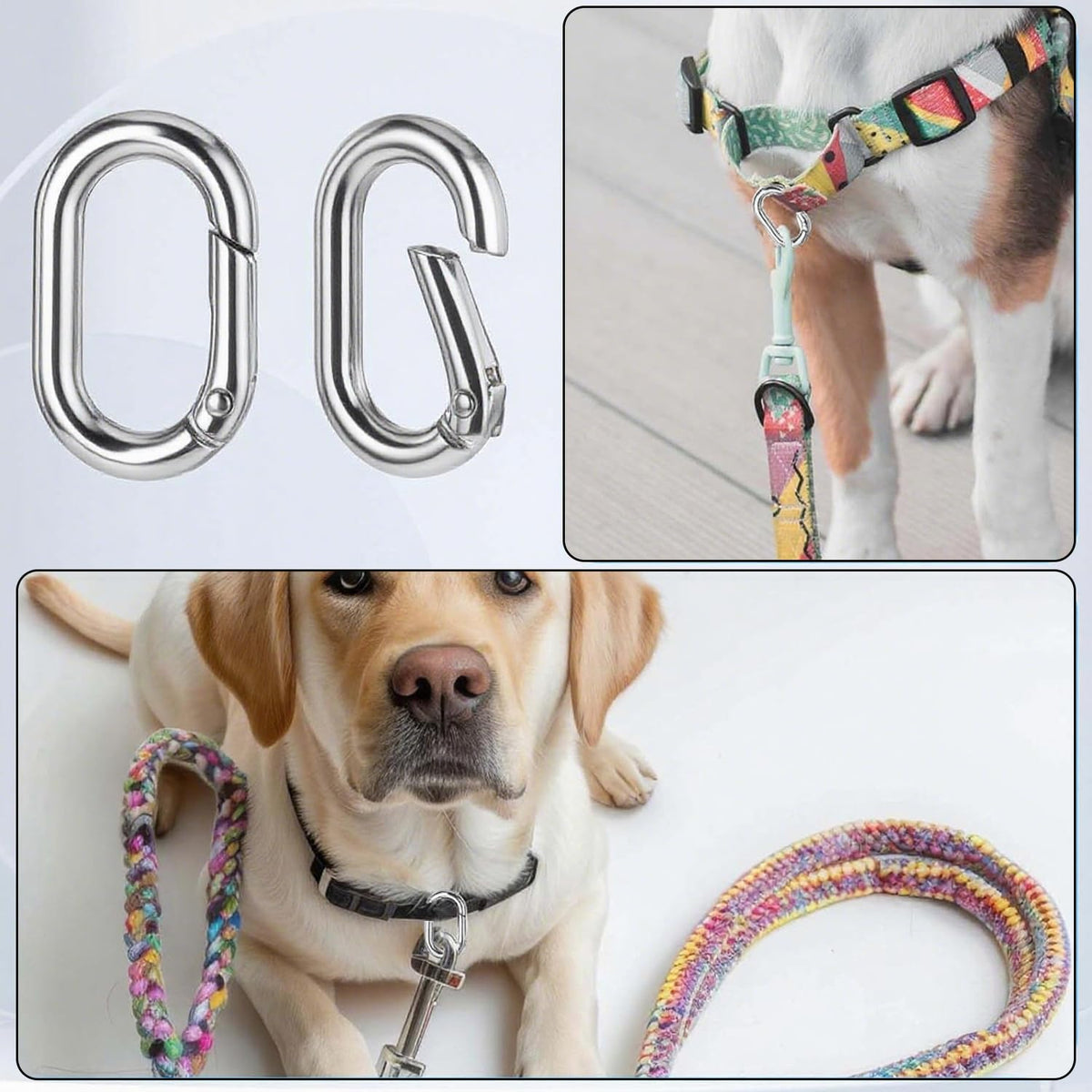 PALAY Bag Strap Link Clasps for Handbags with 0.9 in Quick Release Spring Hooks | Silver 10 Pcs