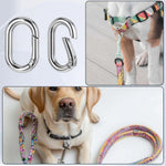 PALAY Bag Strap Link Clasps for Handbags with 0.9 in Quick Release Spring Hooks | Silver 10 Pcs