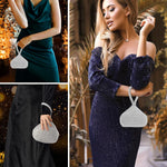 PALAY Rhinestone Evening Bag for Banquet and Prom with Wrist Strap 17×5×12cm Dacron Clutch