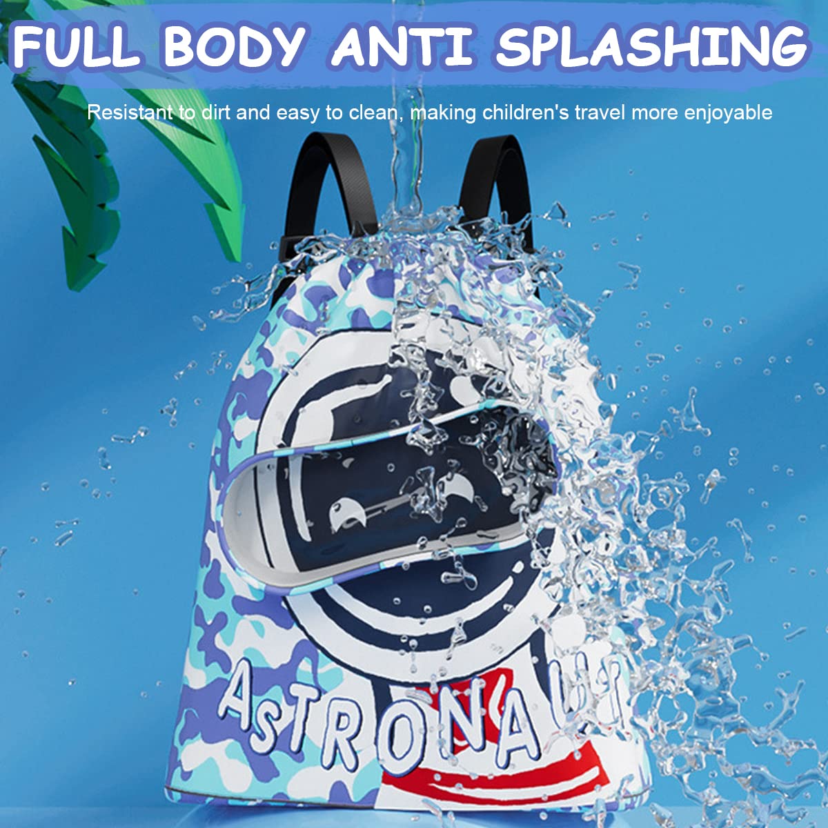 PALAY Swimming Bag for Kids with Cartoon Print and Wet Dry Separation | Beach Backpack