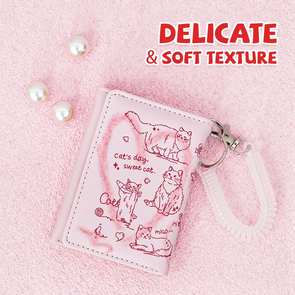 PALAY Women Wallet for Daily Use with 6 Card Slots and Snap Closure | Pink PU Purse