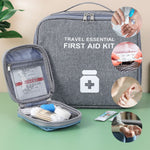 PALAY First Aid Pouch Set for Home Travel and Car with Dual Head Zipper | 600D Oxford Cloth Grey
