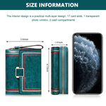 PALAY Women Wallet for Daily Use featuring RFID Blocking and 17 Card Slots | Turquoise PU Leather Bifold