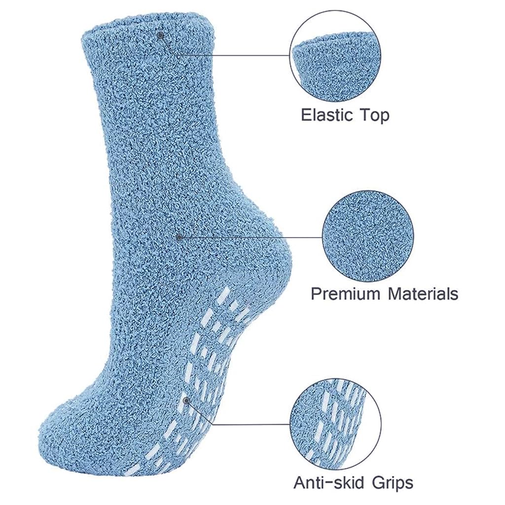 PALAY Women Cozy Coral Velvet Socks 3 Pair Set with Anti Skid Dots | Warm Ankle Home Wear