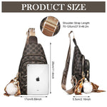 PALAY Chest Bag for Women with Multi Compartments and Zip Closures featuring Vintage PU Style