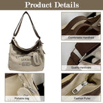 PALAY Canvas Bag for Women featuring zip closure and coin bag | 30x17x30cm khaki tote