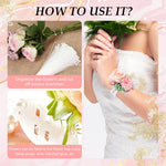 PALAY Pearl Corsage Wristlet Bracelet for Weddings and Proms featuring 8 Elastic Bands | DIY Bridal Accessories