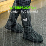 PALAY Waterproof Shoe Cover for Outdoor Activities with Anti-Skid Sole and Zip-Up Design | PVC Calf-Length Pair UK 6.5-8