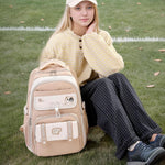 PALAY School Backpack for Students with Multi Pocket Design and Trolley Strap | Stylish Cartoon Print for Travel