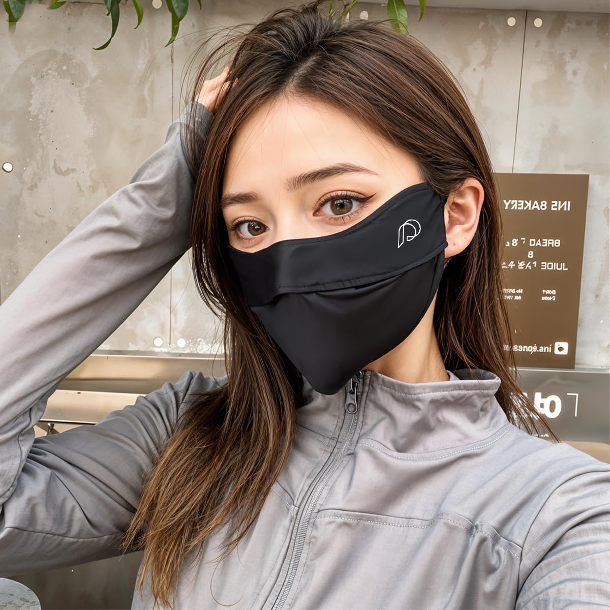 PALAY Sun Protection Face Cover for Women with Adjustable Ear Loops and Ice Silk Fabric | Breathable Washable UV Mask for Outdoor Activities