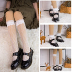 PALAY Lolita Lace Socks for Girls featuring Ruffle Calf Design and 9.8 in Length | 2 Pairs