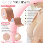 PALAY® Petal Backless Nipple Cover Set with Breast Petals Disposable Adhesive Bra for A-E Cup Large Breast, Breathable Breast Lift Tape Athletic Tape-10 Pcs