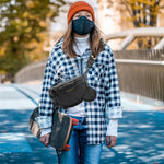 PALAY Women Sling Bag for Daily Use with 25x7x15cm Capacity and Adjustable Chain Strap | PU Leather Black Crossbody