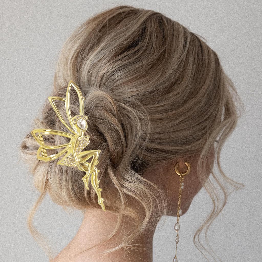 PALAY Elf Fairy Hair Claw Clip for Women featuring Rhinestone Alloy Design | Secure Hold