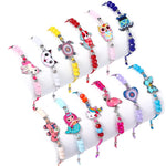 PALAY® Hand Bracelet for Kids Girls Stylish Unicorn Friendship Band Kids Bracelets for Girls Best Friend Bracelet Set Kids Party Gift Wrist Bracelet Hand Jewellery for Kids (Multicolor) - 12 Pieces