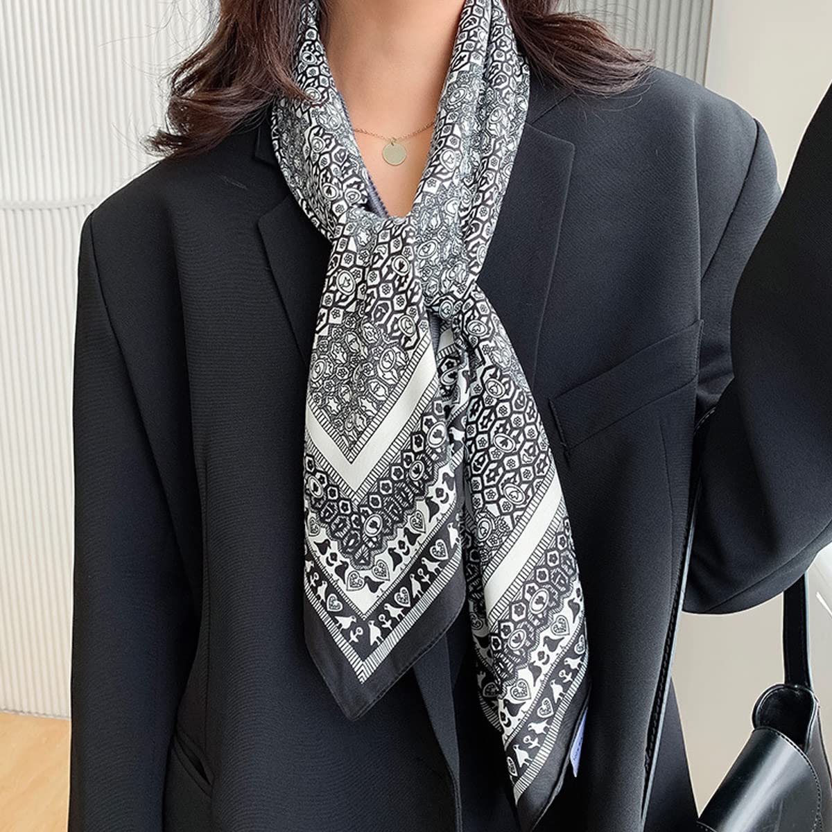 PALAY Satin Square Scarf for Women 35x35in with Silky Texture and Versatile Styling | Ideal Gift