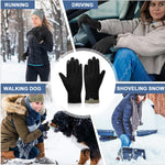 GUSTAVE® Winter Women Gloves, Wool Fleece Liner Touchscreen Gloves, Thermal Warm Winter Gloves, Outdoor Sports Gloves Thermo