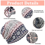 PALAY Hijab Caps for Women featuring Two Openings 27x28cm Stretch Polyester Spandex | Floral Slouchy Beanie for Chemo and Everyday Wear