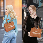 PALAY Tote Bag for Women with Detachable Shoulder Strap 27.5×10.5×22cm PU Leather | Everyday Use