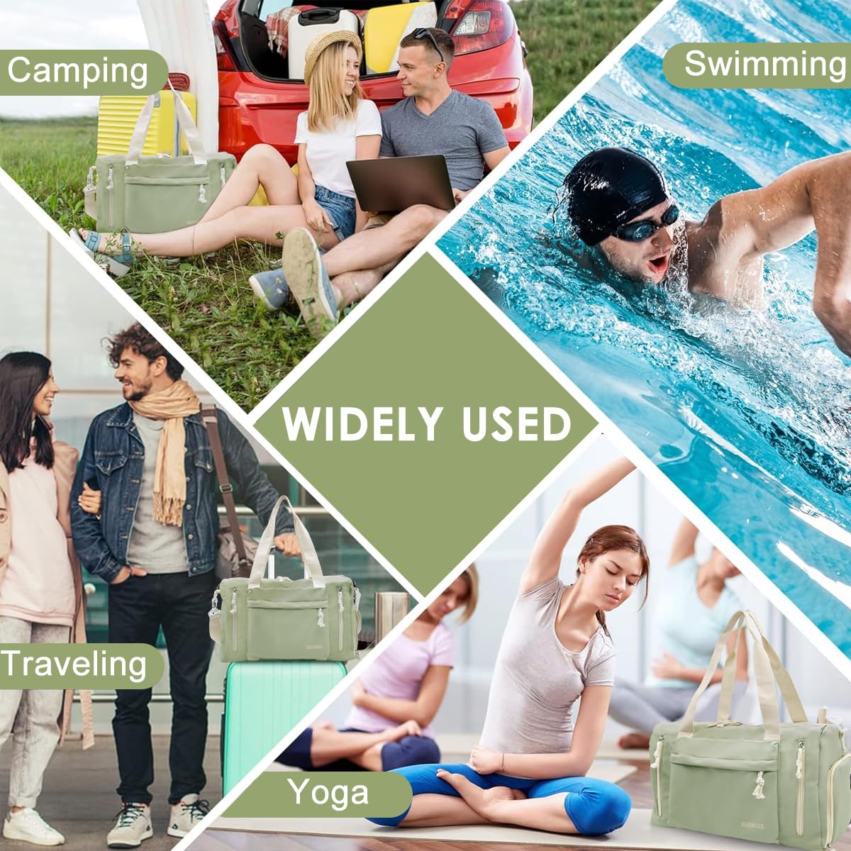 PALAY Travel Duffle Bag for Women with Shoe Compartment and Multi Pockets | Corduroy Tote