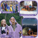 PALAY Rain Ponchos for Camping and Hiking featuring 56.2 in Length EVA Hood | Pack of 2